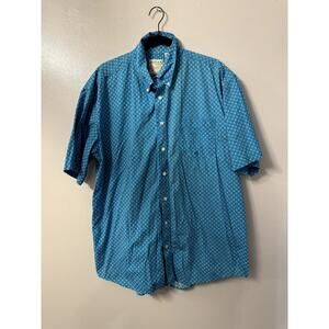 Roper Blue Short Sleeve Button Down-XL
